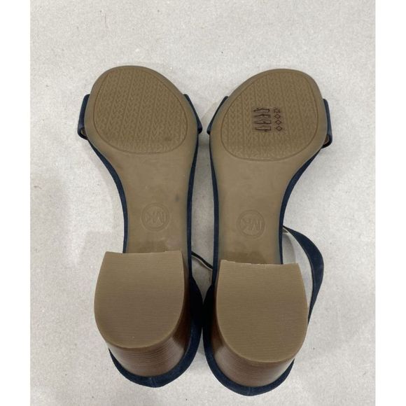MICHAEL MICHAEL KORS Lena Leather Sandal Size Navy - Picture 4 of 7